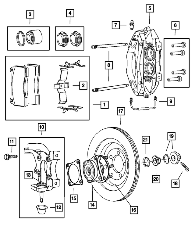 4293167AB - Service Brakes: Nut And Washer Package for Mopar Image