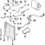 1268350034 - : Condenser Upper Bracket for Mercedes-Benz Image