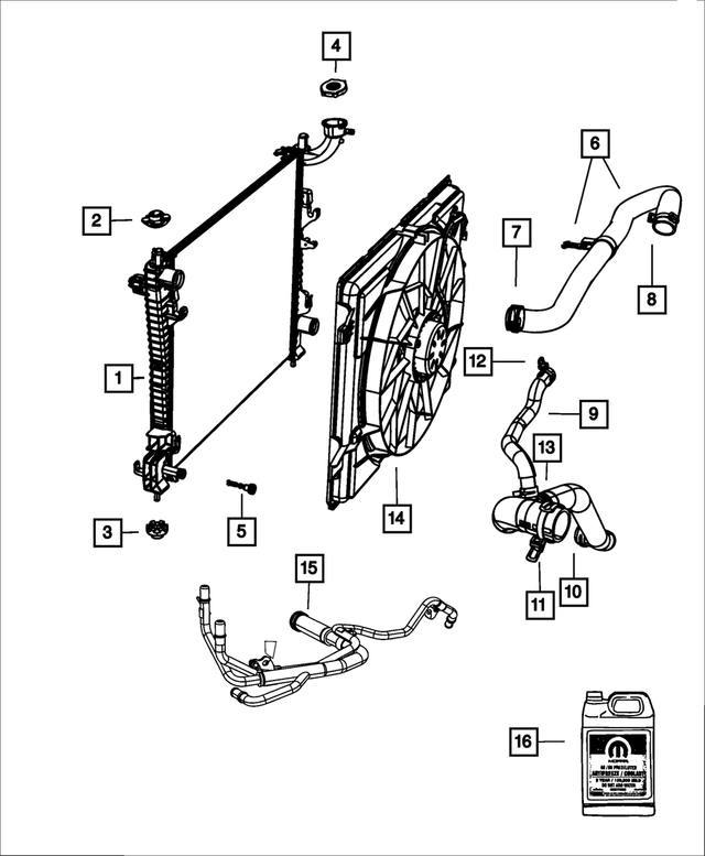 68153921AA - Cooling: Coolant Antifreeze for Mopar Image