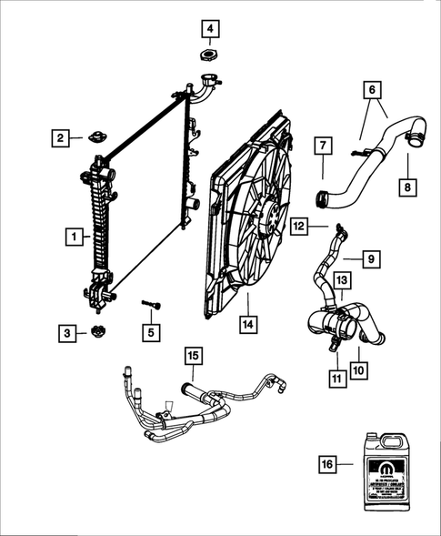 Radiator and Related Parts; Charge Air Cooler for 2014 Jeep Grand Cherokee #5
