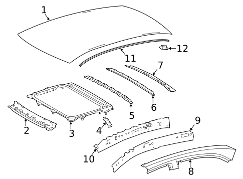 Roof & Components for 2018 Toyota Corolla #0