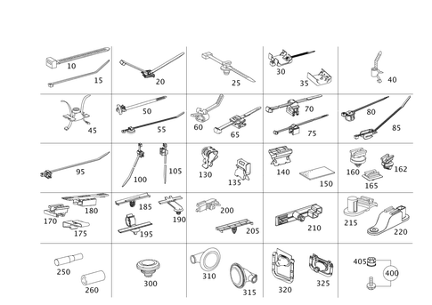 Cable Ties, Cable Fastening Parts and Grommets for 2013 Mercedes-Benz E400 #0