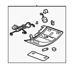 25977641 - Body: Roof Console for Cadillac: Escalade, Escalade ESV, Escalade EXT | Chevrolet: Avalanche, Suburban 1500, Suburban 2500, Tahoe | GMC: Yukon, Yukon XL 1500, Yukon XL 2500 Image
