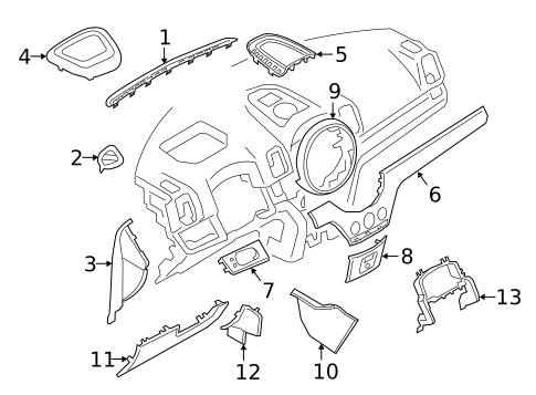 Instrument Panel Components for 2024 Mini Cooper Countryman #0