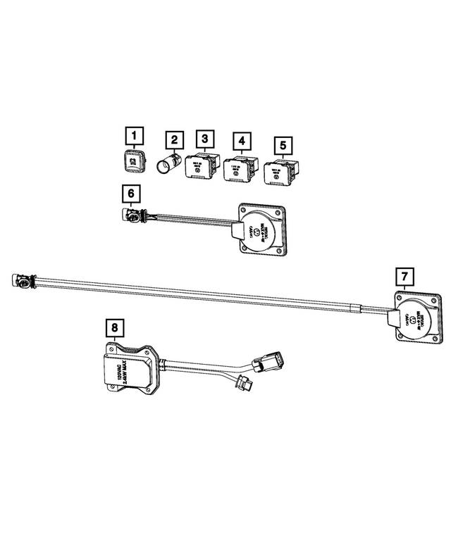 68467945AA - Electrical: Power Outlet Cap for Mopar Image image