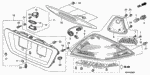 75525SD4013 - Electrical/Exhaust/Heater/Fuel: CLIP, RR. PANEL GARNISH for Honda Image