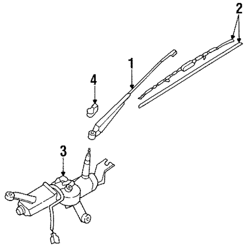 Wipers for 1990 Mitsubishi Precis #1