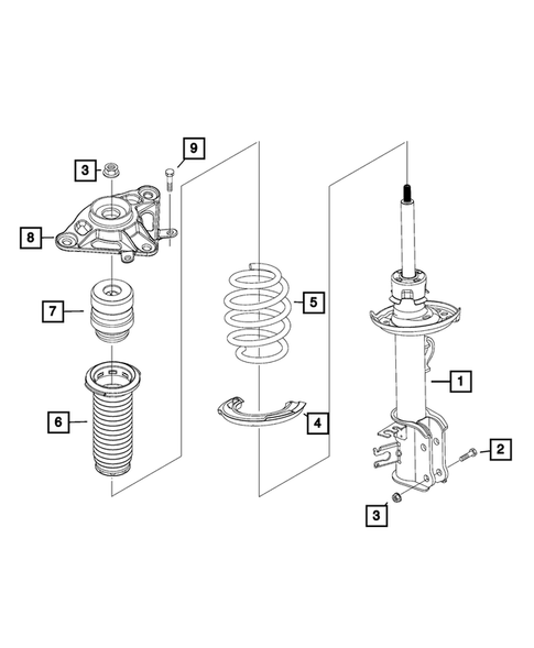 Rear Suspension and Cradle for 2017 Jeep Renegade #3