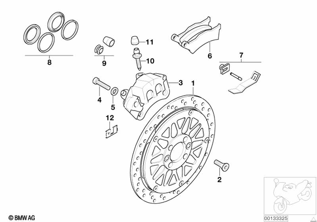 34312331745 - : Brake Disk Black for BMW-Motorrad Image