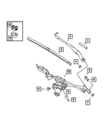 68017463AA - Wiper/Lock Cylinder and Keys: Hose for Dodge: Sprinter 2500, Sprinter 3500 Image