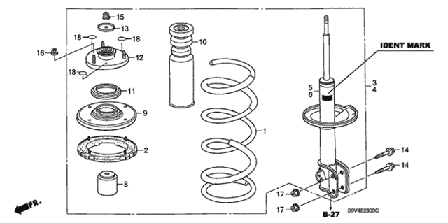Front Shock Absorber for 2005 Honda Pilot #0