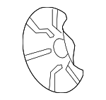 22705357 - Brakes: Backing Plate for Chevrolet: Cobalt, HHR, Malibu | Pontiac: G5, G6 | Saturn: Aura, Ion Image