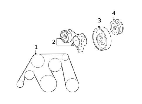Belts & Pulleys for 2009 Lexus GS460 #0