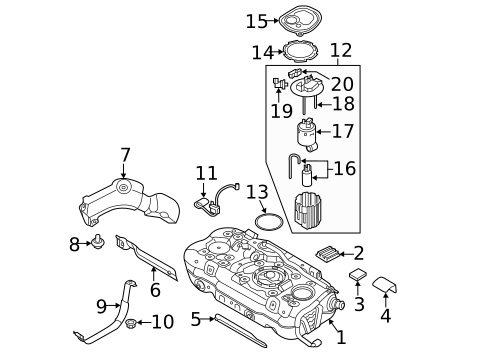Fuel System Components for 2018 Kia Niro #0