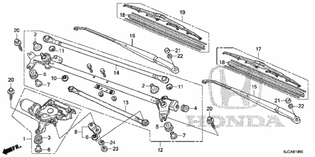 Front Windshield Wiper for 2014 Honda Ridgeline #0