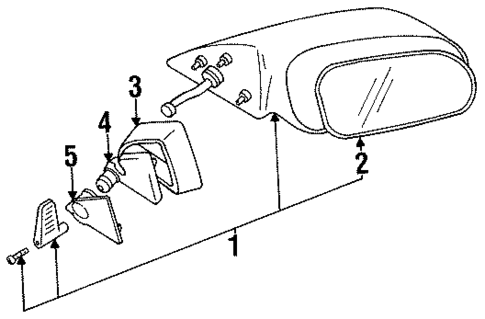 Outside Mirrors for 1998 Mitsubishi Eclipse #1
