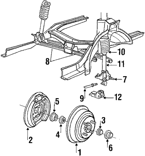 Rear Brakes for 1987 Mercury Topaz #0