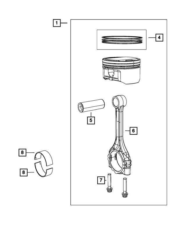 MN195112 - 2.0L DOHC 16V E22; Engine: Connecting Rod Bolt for Mopar Image
