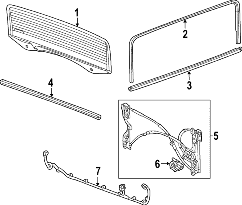 Glass & Hardware - Back for 2023 GMC Hummer EV Pickup #0
