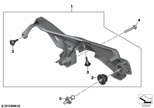 61118394718 - General Electrical System: Cover, Cable Runway -  for BMW-Motorrad Image image
