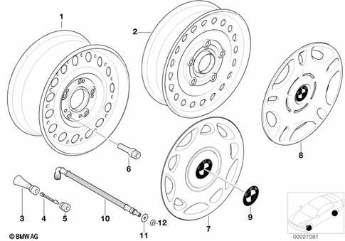 Steel Rim for 1996 BMW 325is #0