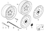 36111095007 - Wheels: Steel Rim Schwarz for BMW Image