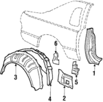 E7SZ63281A35A - Body: Lock Pillar for Ford: Thunderbird | Lincoln: Mark VII | Mercury: Cougar Image