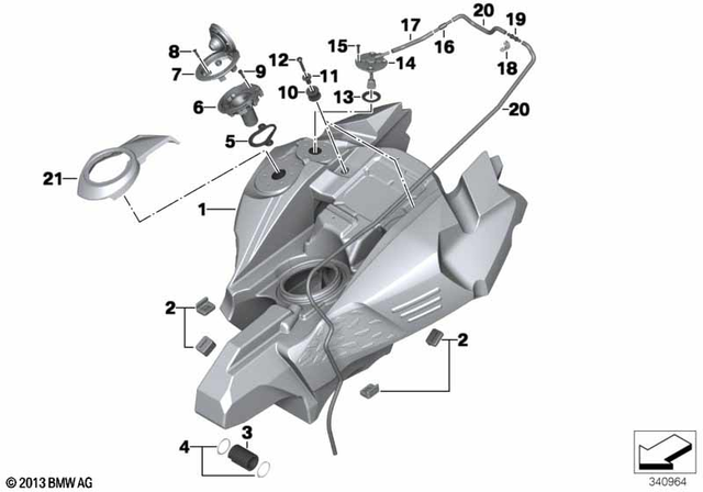 16118530524 - : Fuel Tank for BMW-Motorrad Image