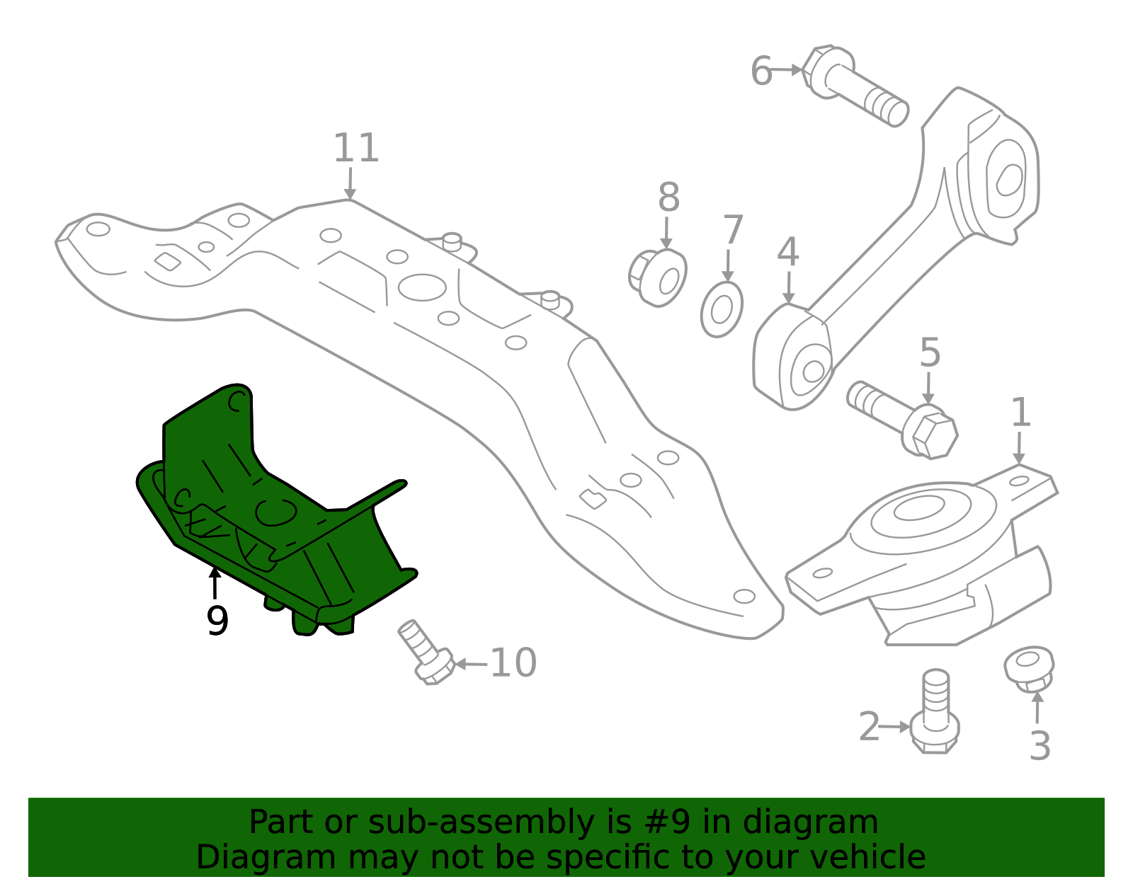 2022-2025 Subaru WRX Trans Mount 41022FL090 | Subaru Parts Store