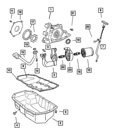 Engine Oiling for 2002 Dodge Stratus #0