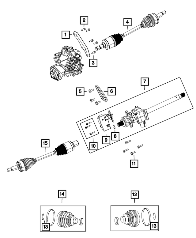 6101611 - All Wheel Drive; Differential and Drive Line: Hex Head Bolt And Washer, Mounting for Mopar Image