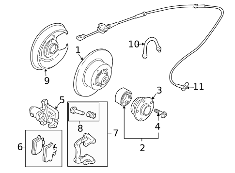 Rear Brakes for 2007 Audi A4 Quattro #1