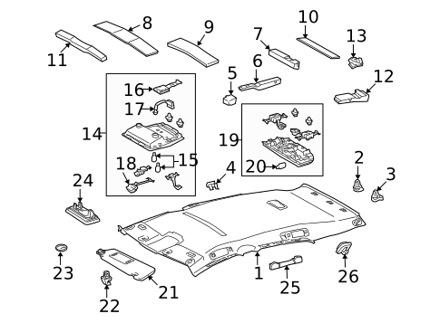 Interior Trim - Roof for 2010 Lexus RX450h #1