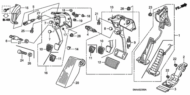 Pedal for 2009 Honda Civic #0
