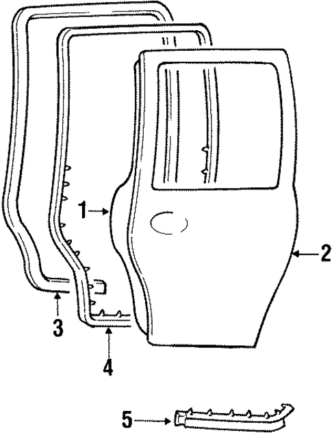 Door & Components for 1999 Lincoln Navigator #0