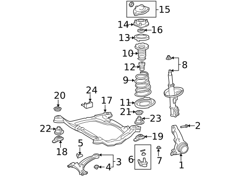 Front Suspension for 2005 Lexus ES330 #1