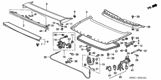 Trunk Lid for 2004 Acura NSX #0