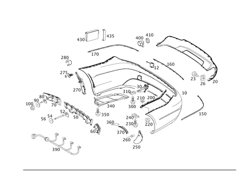 Rear Bumper for 2008 Mercedes-Benz C350 #0
