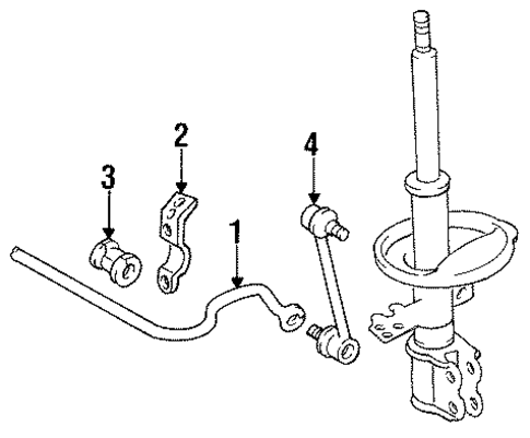 Stabilizer Bar & Components for 1995 Toyota Camry #0