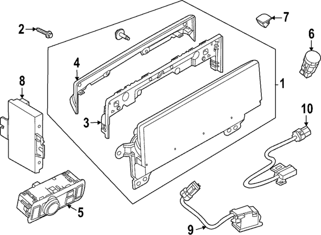 PJ8Z10849B - Body: Cluster Assembly for Ford: Mustang Mach-E Image