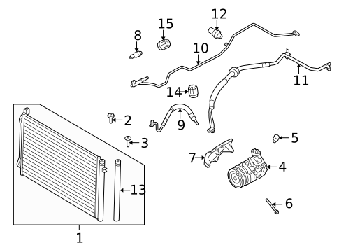 Condenser, Compressor & Lines for 2009 BMW Z4 #1