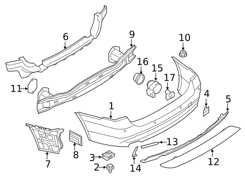 Bumper & Components - Rear for 2016 BMW M3 #0
