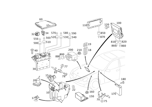 Apparatus Case and Control Units for 2006 Mercedes-Benz E320 #0