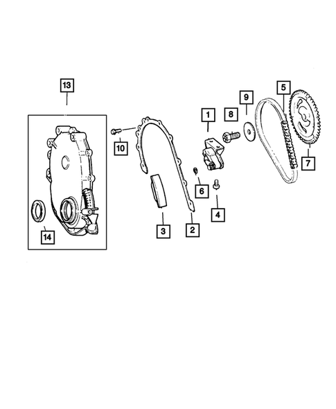 Timing Belt and Cover for 2001 Dodge Dakota #0