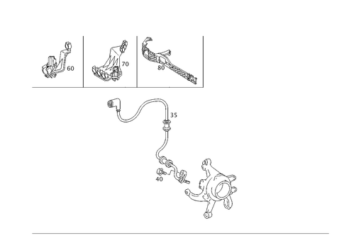 Rear Axle Wiring for 2000 Mercedes-Benz C230 #0