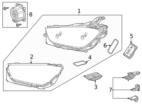 Headlamp Components for 2024 Mercedes-Benz Sprinter 3500 #2