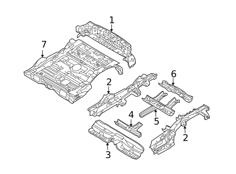Rear Floor & Rails for 2009 Kia Rondo #0