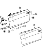 68586263AL - Doors, Door Mirrors and Related Parts: Front Door, Left for Mopar Image