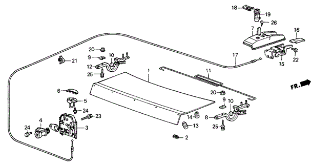 Trunk Lid ('84-'85) 4DR for 1984 Honda Civic #0