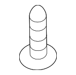 1249304101 - Body: Pkg Tray Trim Screw for Genesis: G80, GV80, GV80 Coupe | Hyundai: Accent, Elantra, Elantra GT, Genesis, Ioniq 6, Santa Fe, Santa Fe Sport, Santa Fe XL, Sonata, Tucson Image